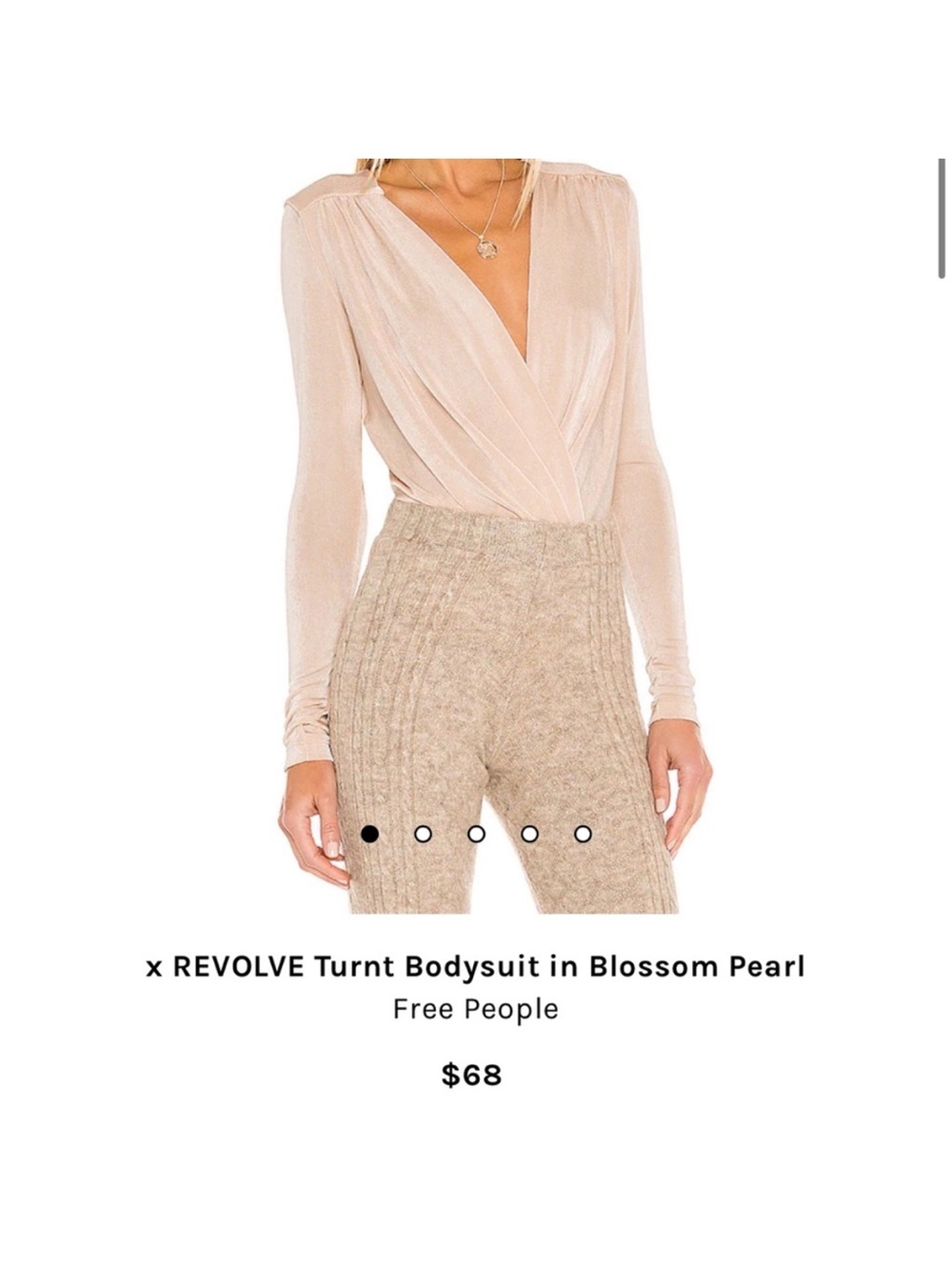 Free People turnt surplice-neck bodysuit